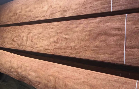 Strong Transverse Tensile Strength Burmese Pear Natural Wood Veneer For Durable
