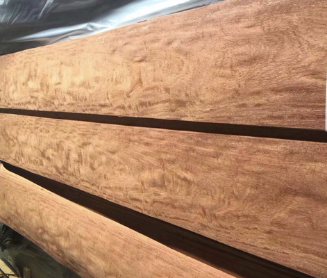 Strong Transverse Tensile Strength Burmese Pear Natural Wood Veneer For Durable