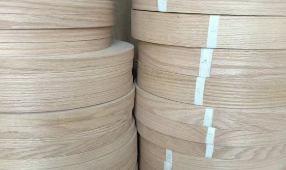 Red Oak Veneer Edge Banding High Elasticity Wear Resistance